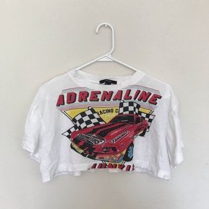 Super Cropped Race Car T-Shirt | Size S